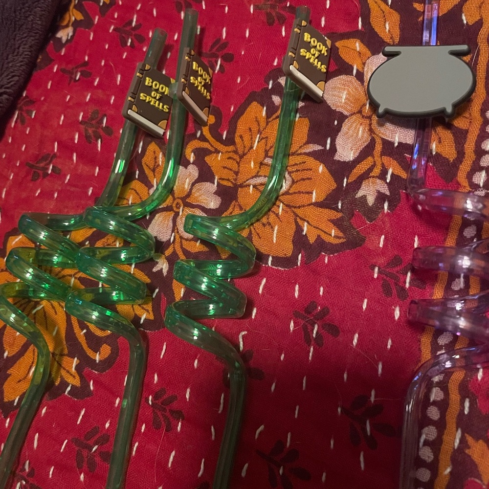 Harry Potter Green and Clear Spiral Straws
